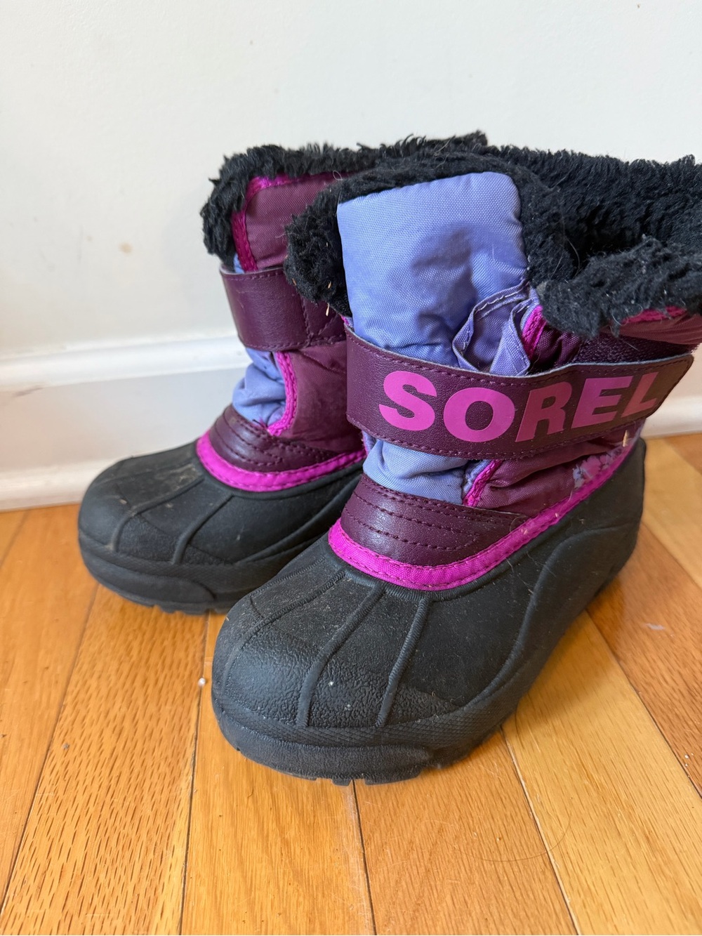 Sorel Kids Purple and Pink Waterproof Snow Boots